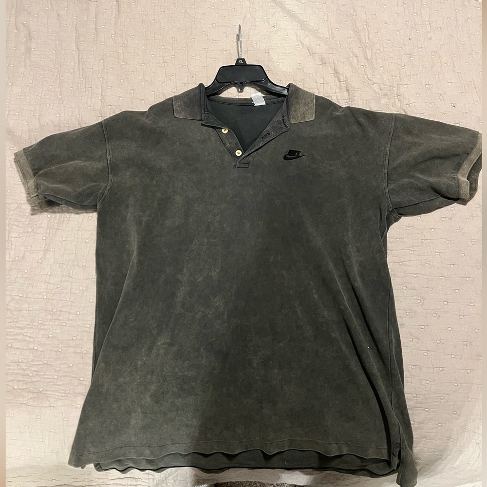 Vintage Nike stone wash polo shirt size L